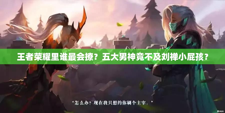 王者榮耀里誰(shuí)最會(huì)撩？五大男神竟不及劉禪小屁孩？