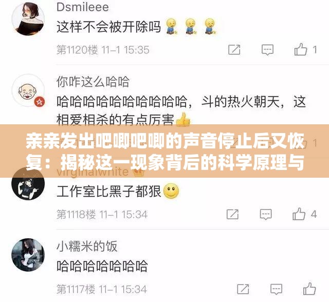 親親發(fā)出吧唧吧唧的聲音停止后又恢復(fù)：揭秘這一現(xiàn)象背后的科學(xué)原理與情感表達(dá)