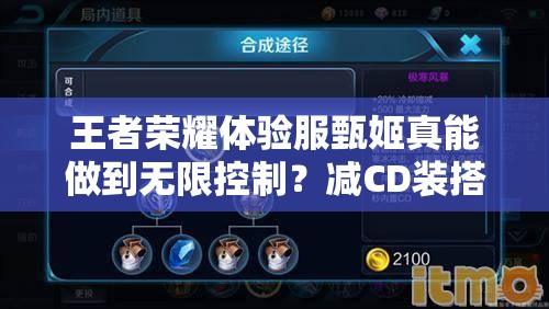 王者榮耀體驗(yàn)服甄姬真能做到無限控制？減CD裝搭配全揭秘！