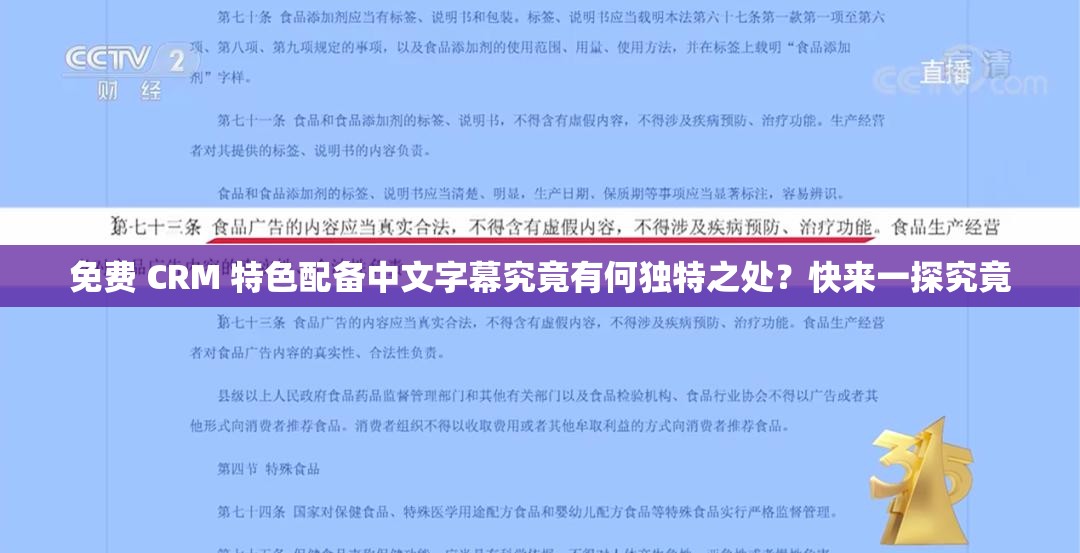 免費(fèi) CRM 特色配備中文字幕究竟有何獨(dú)特之處？快來一探究竟