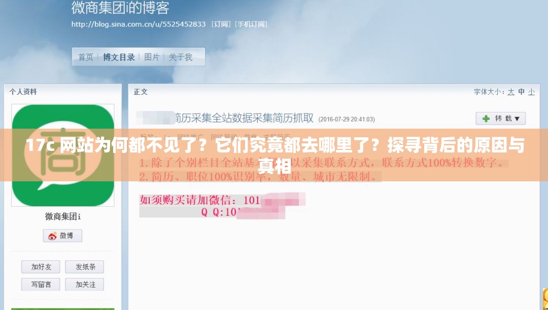 17c 網(wǎng)站為何都不見了？它們究竟都去哪里了？探尋背后的原因與真相