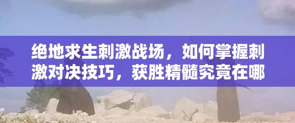 絕地求生刺激戰(zhàn)場，如何掌握刺激對決技巧，獲勝精髓究竟在哪里？