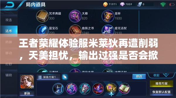 王者榮耀體驗服米萊狄再遭削弱，天美擔憂，輸出過強是否會掀起玩法大革命？