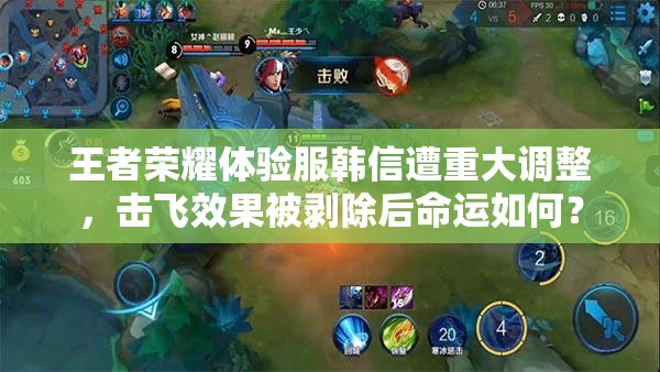 王者榮耀體驗(yàn)服韓信遭重大調(diào)整，擊飛效果被剝除后命運(yùn)如何？