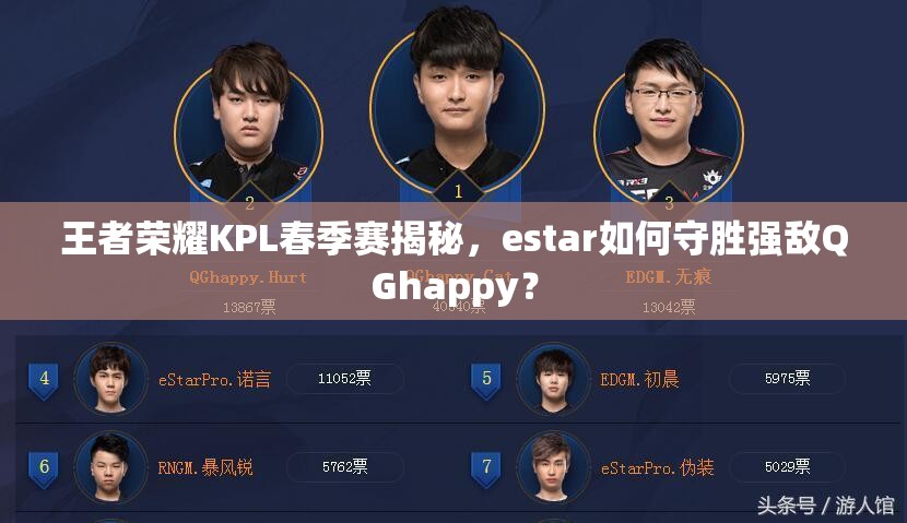 王者榮耀KPL春季賽揭秘，estar如何守勝強(qiáng)敵QGhappy？
