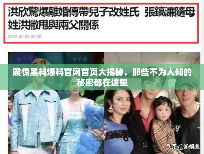 震驚黑料爆料官網(wǎng)首頁大揭秘，那些不為人知的秘密都在這里