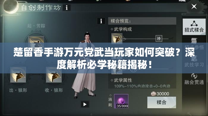 楚留香手游萬元黨武當玩家如何突破？深度解析必學秘籍揭秘！