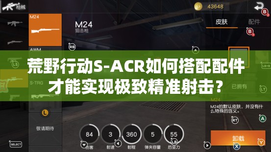 荒野行動S-ACR如何搭配配件才能實現(xiàn)極致精準射擊？