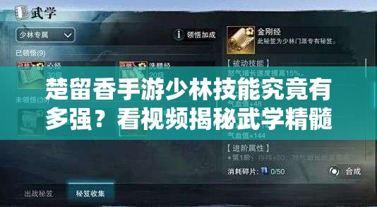 楚留香手游少林技能究竟有多強？看視頻揭秘武學精髓，你準備好了嗎？