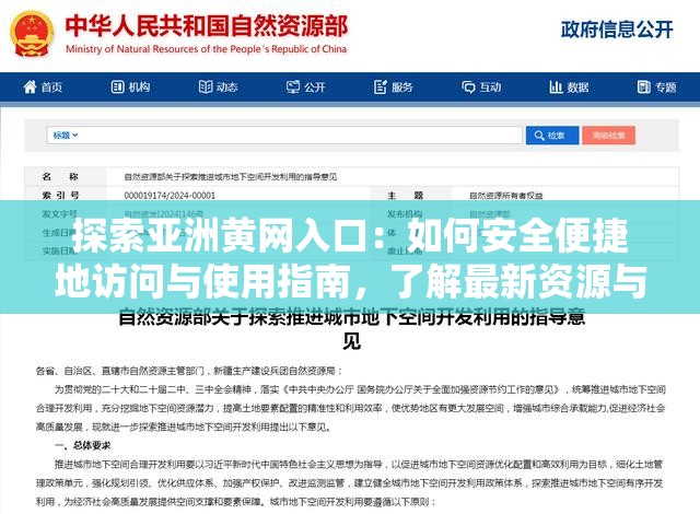 探索亞洲黃網(wǎng)入口：如何安全便捷地訪問與使用指南，了解最新資源與技巧