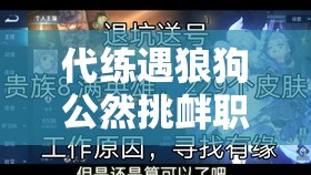 代練遇狼狗公然挑釁職業(yè)選手蕩浪，如何怒斬13次？深度攻略大揭秘！