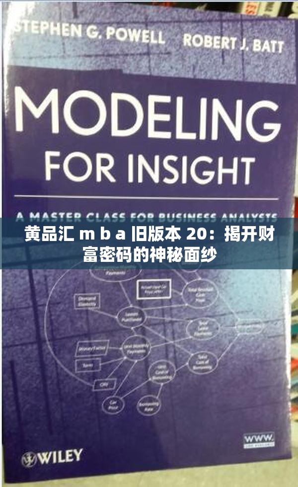 黃品匯 m b a 舊版本 20：揭開(kāi)財(cái)富密碼的神秘面紗