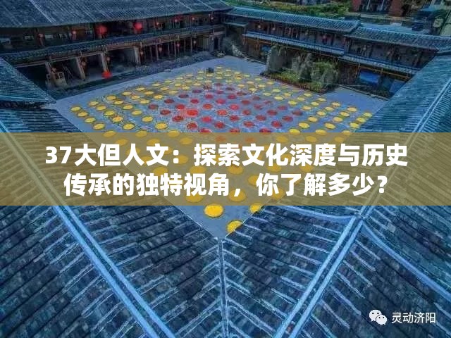 37大但人文：探索文化深度與歷史傳承的獨特視角，你了解多少？