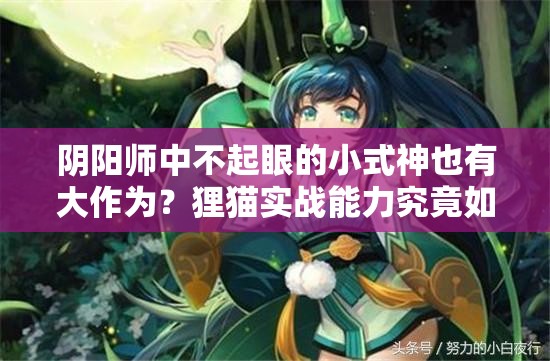 陰陽師中不起眼的小式神也有大作為？貍貓實(shí)戰(zhàn)能力究竟如何？