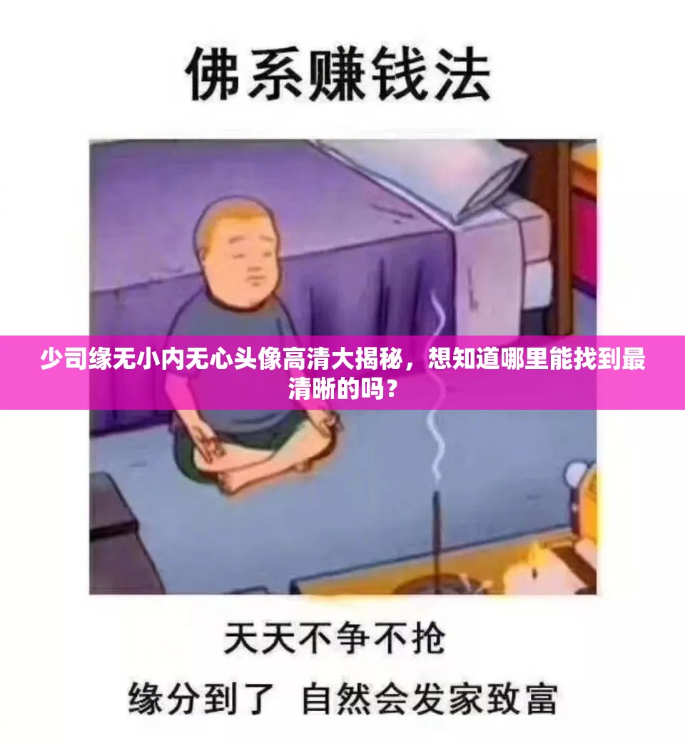 少司緣無小內(nèi)無心頭像高清大揭秘，想知道哪里能找到最清晰的嗎？