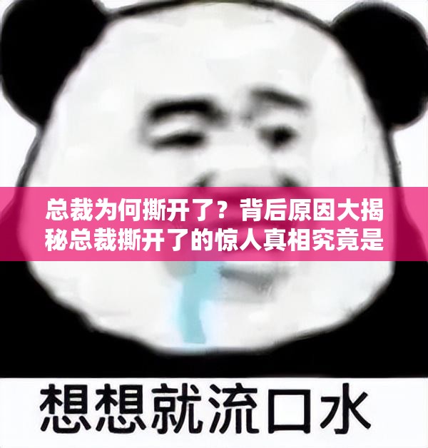 總裁為何撕開了？背后原因大揭秘總裁撕開了的驚人真相究竟是什么？