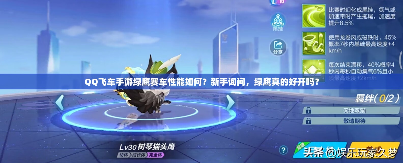 QQ飛車(chē)手游綠鷹賽車(chē)性能如何？新手詢(xún)問(wèn)，綠鷹真的好開(kāi)嗎？