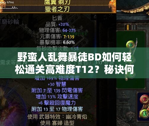 野蠻人亂舞暴徒BD如何輕松通關高難度T12？秘訣何在？