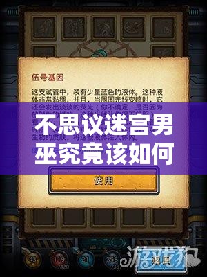 不思議迷宮男巫究竟該如何運(yùn)用？全面揭秘男巫使用心得與技巧