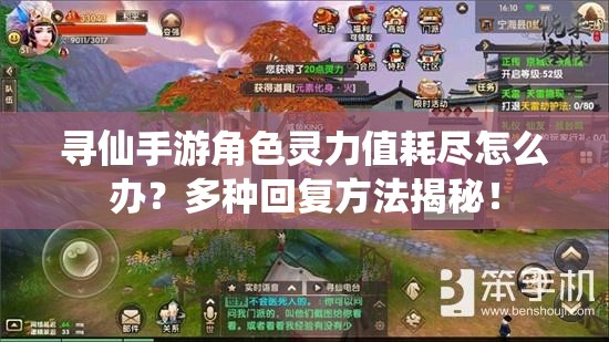 尋仙手游角色靈力值耗盡怎么辦？多種回復方法揭秘！