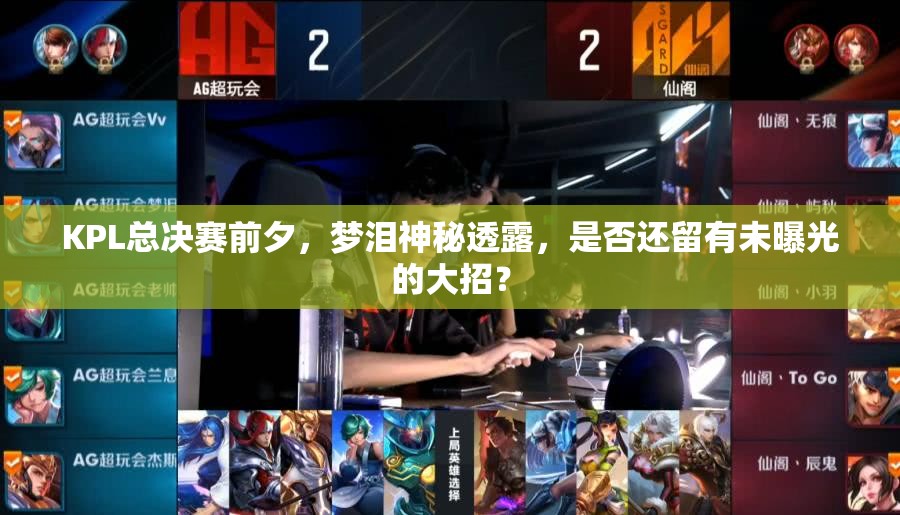 KPL總決賽前夕，夢淚神秘透露，是否還留有未曝光的大招？