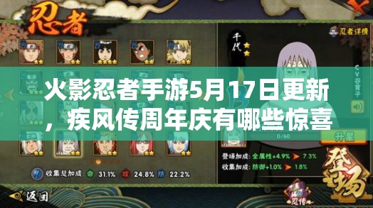 火影忍者手游5月17日更新，疾風(fēng)傳周年慶有哪些驚喜深度解析？