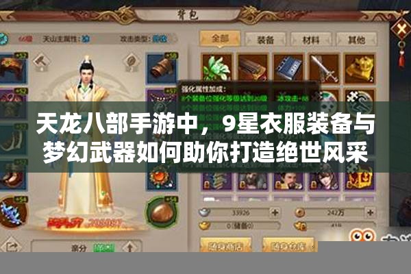 天龍八部手游中，9星衣服裝備與夢幻武器如何助你打造絕世風(fēng)采？